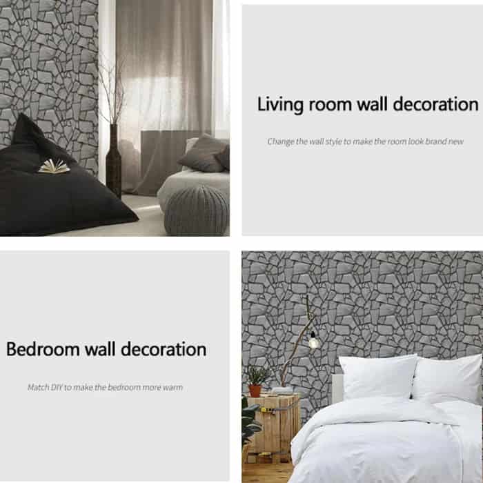 RocksWall, three-dimensional wall stickers with rock effect (10 pcs.) (1+1 FREE ) - Image 6