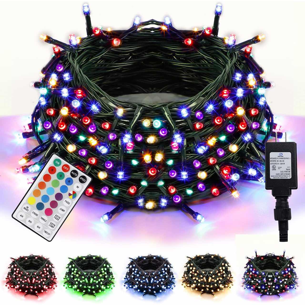 20mLL, multi-coloured festive light chain - Image 2