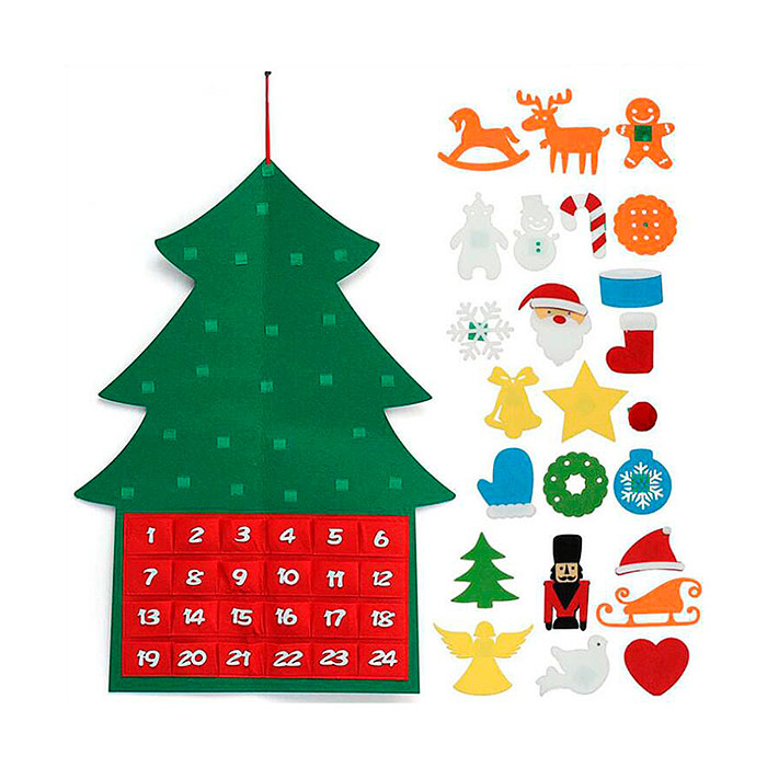 AdventTree, felt Christmas tree with calendar - Image 1