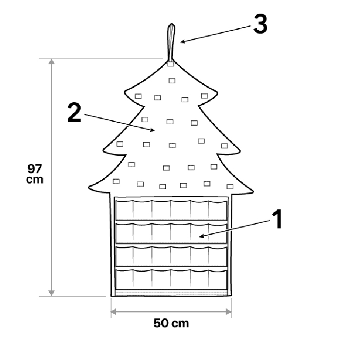AdventTree, felt Christmas tree with calendar - Image 2