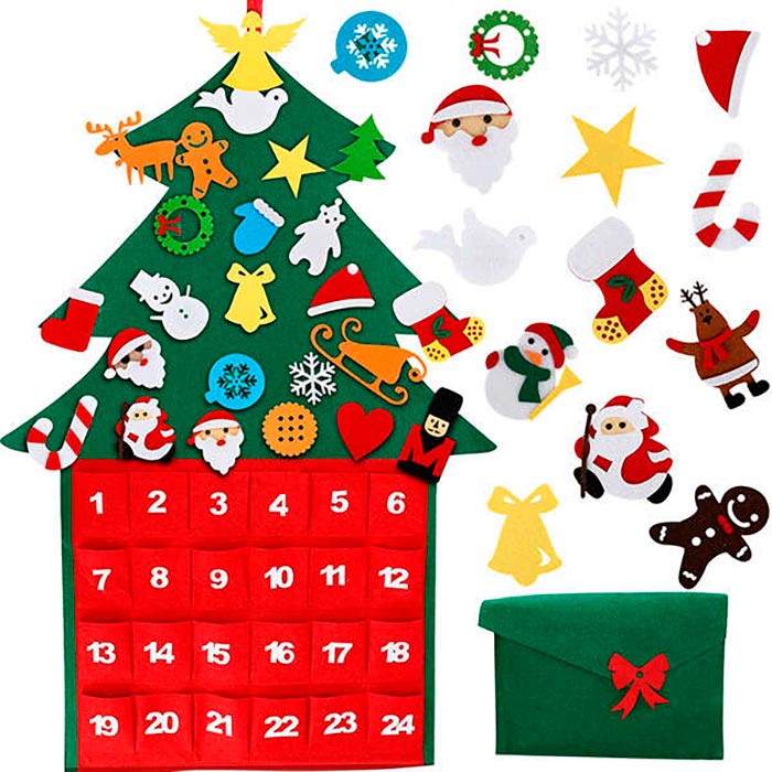 AdventTree, felt Christmas tree with calendar - Image 3