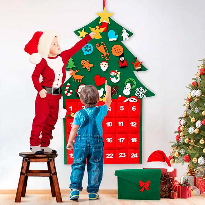AdventTree, felt Christmas tree with calendar - Image 6
