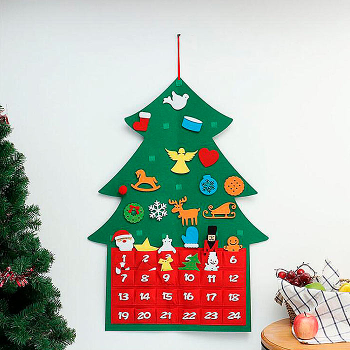 The Christmas Tree with Advent Calendar hides 24 ornaments for your child to put on the tree from 1 December to Christmas!