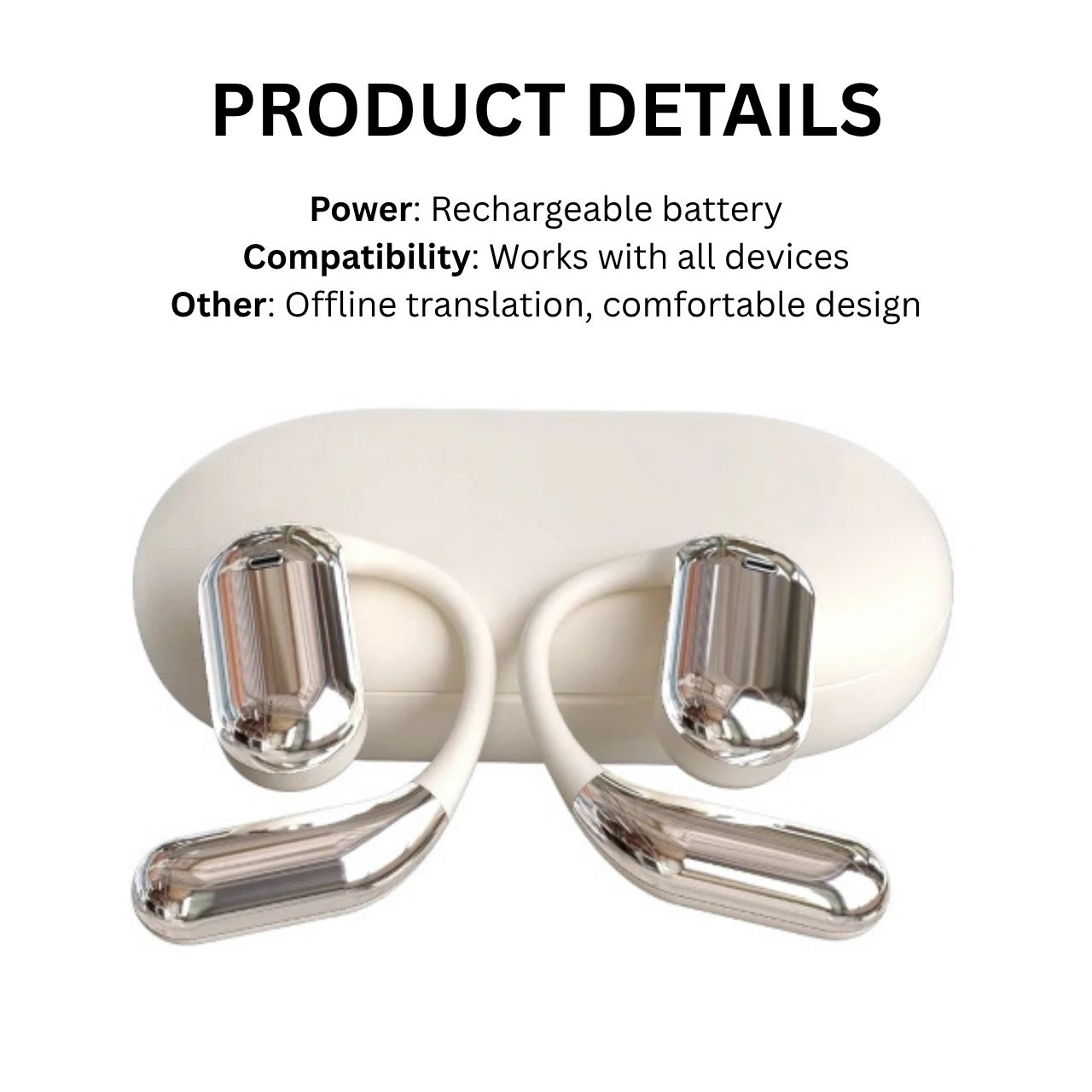 AI earbuds with real-time translator, AiBuds - Image 2