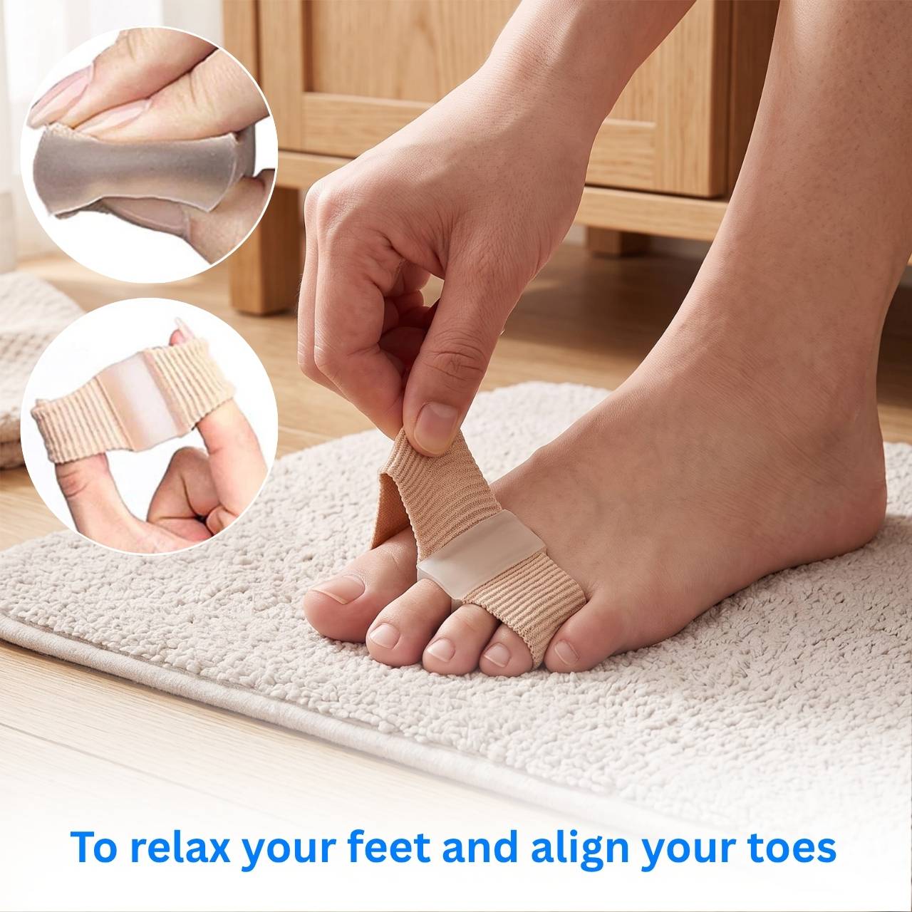 For foot relaxation and proper toe alignment