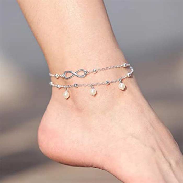 Composed of two parts that stick together - the part with the pearls and the part with the figure of eight, which has a wonderful meaning - infinity