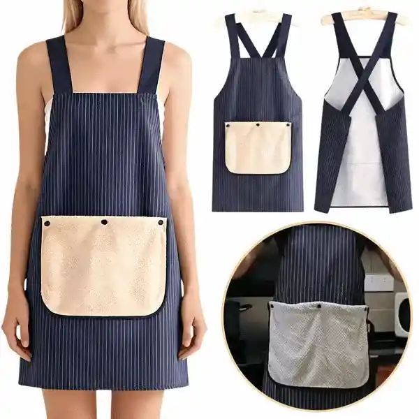 Waterproof kitchen apron with towel, Apron