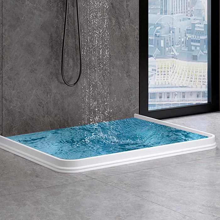The silicone protection does a great job of keeping water out of the room.