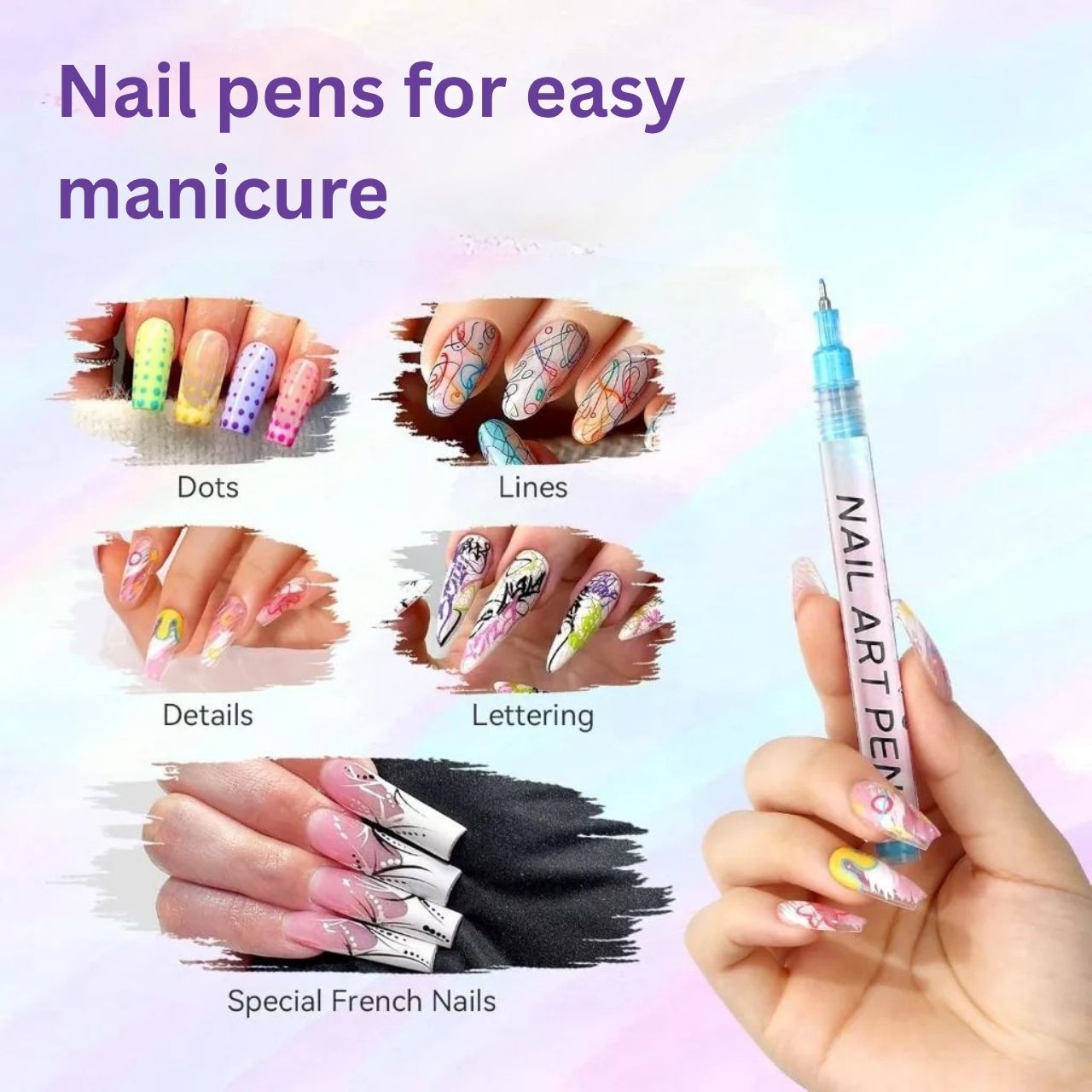 Set of coloured nail painting pens, ArtNails - Image 8