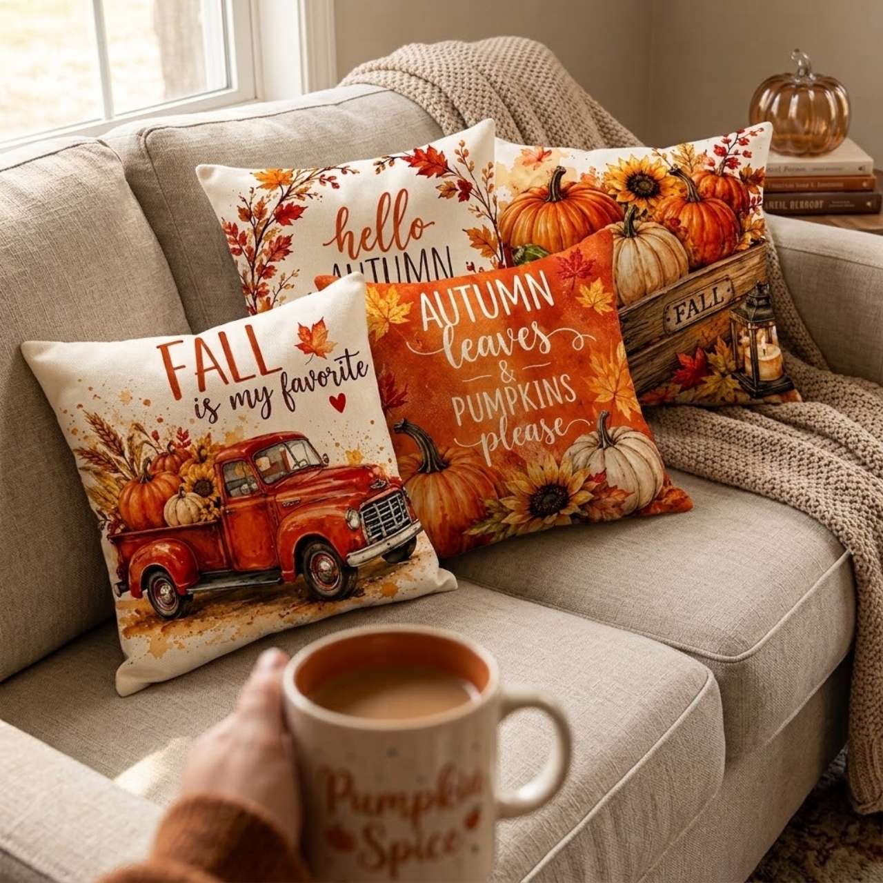 Autumn-themed cushion cover, AutumnPillows - Image 2