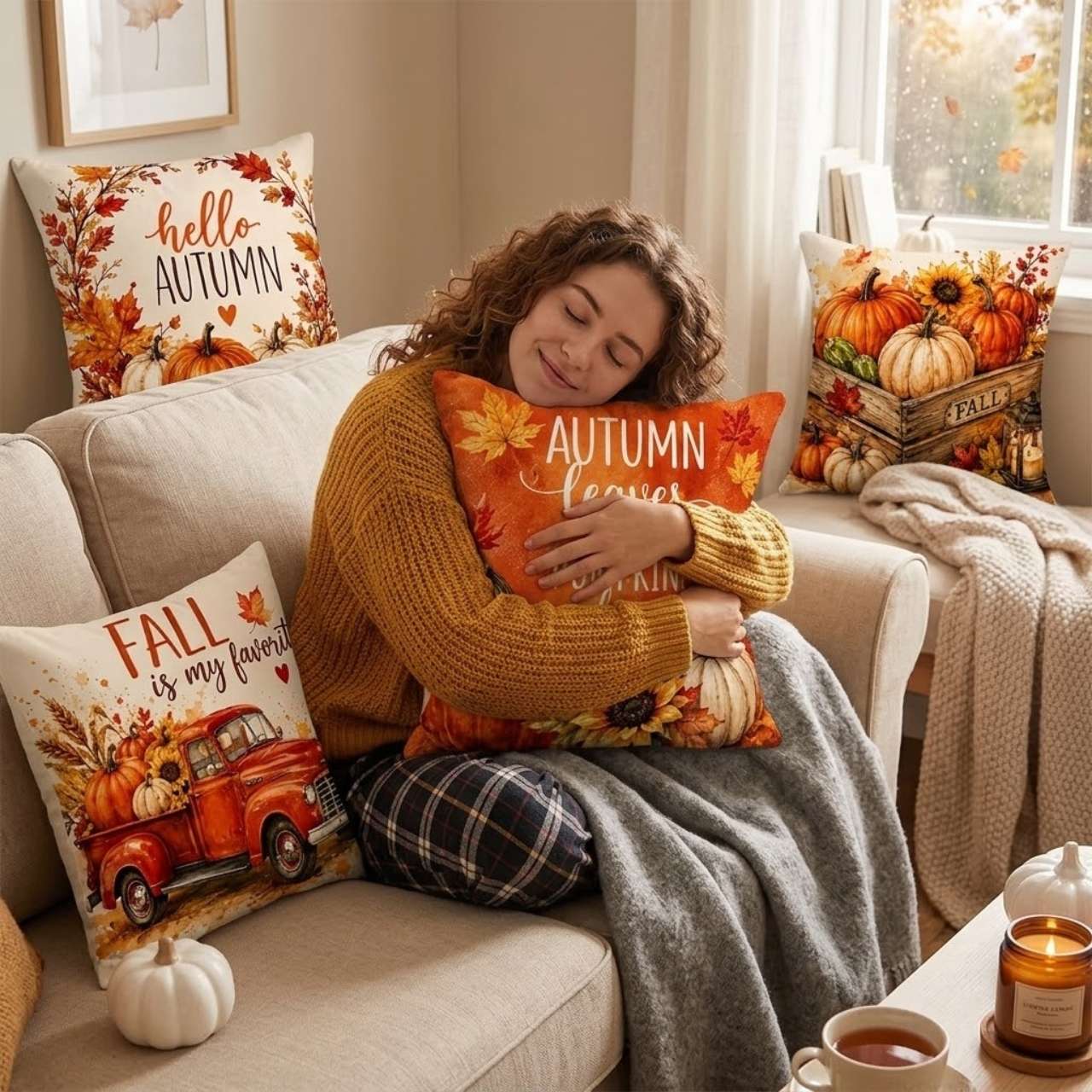 Autumn-themed cushion cover, AutumnPillows - Image 10