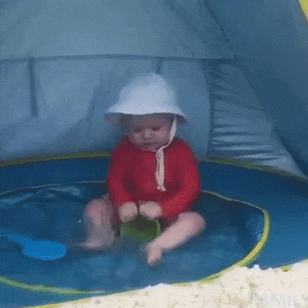 BabyTent, baby tent with UV protection and swimming pool - video