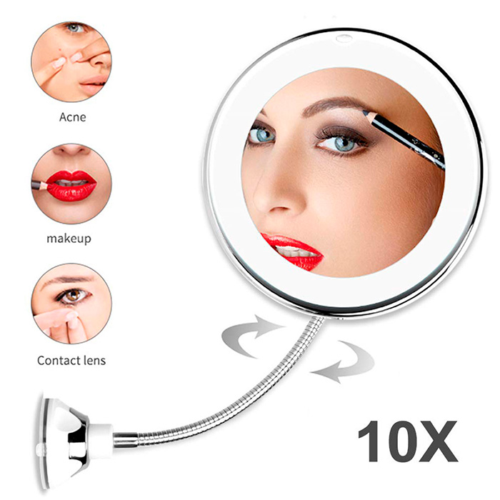 BeautyMirror, a mirror with magnification, powerful LED light and a bendable holder - Image 7