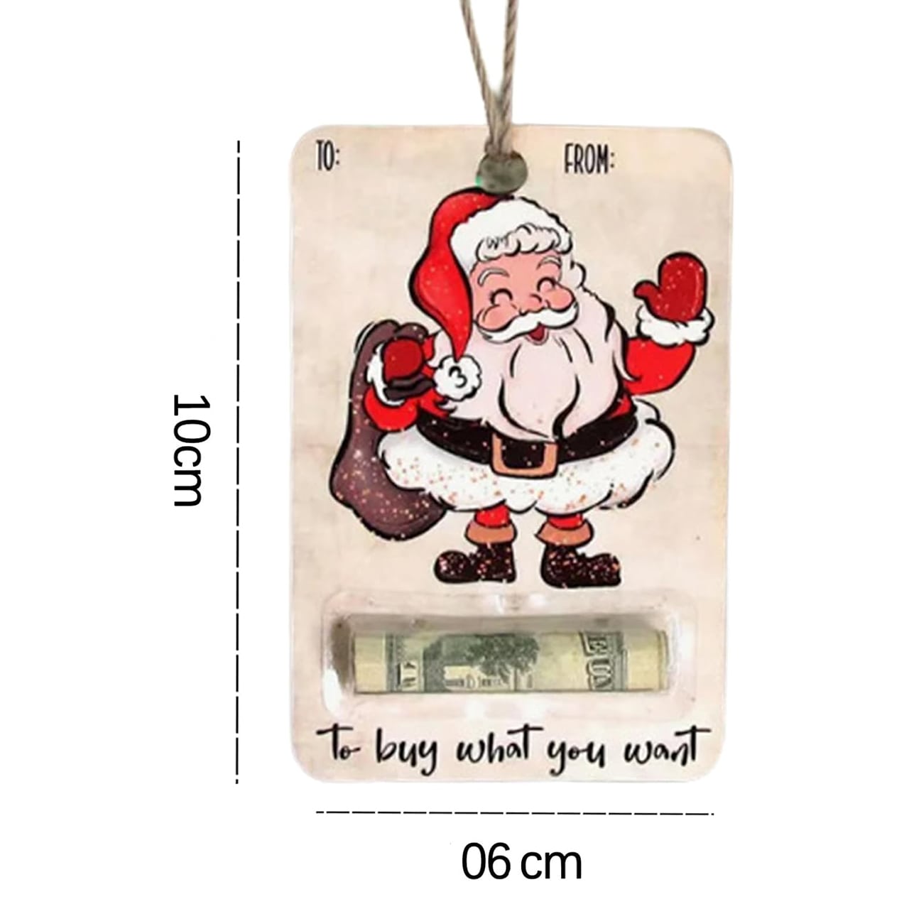 BestGift, Christmas card with money compartment (3 pieces) - Image 1
