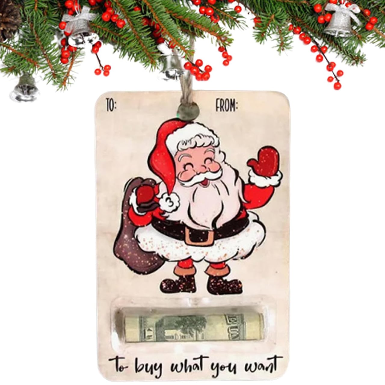 BestGift, Christmas card with money compartment (3 pieces) - Image 3