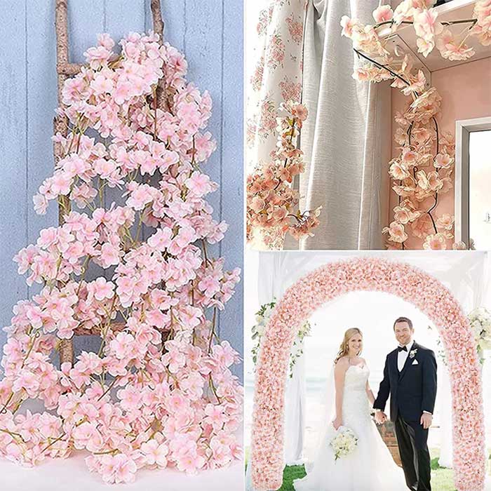 Cherry, artificial flowers with the look of natural cherry blossoms (1.8 m) - Image 7