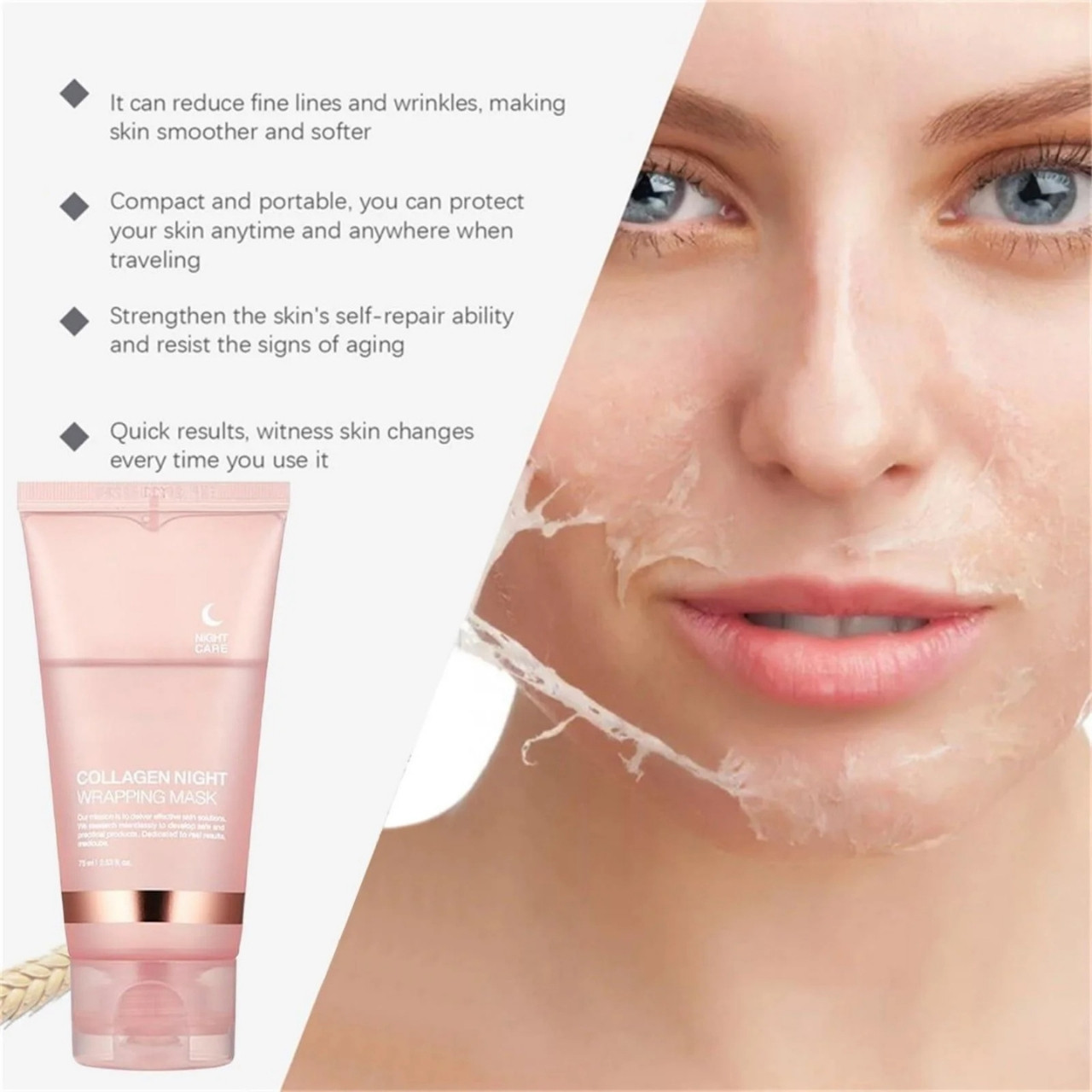CollagenMask, collagen overnight peel-off face mask (1+1 FREE ) - Image 9