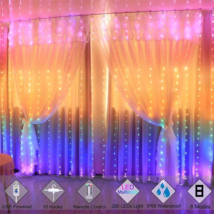 ColorfulCurtain, a light curtain with 300 coloured LED lights - Image 7