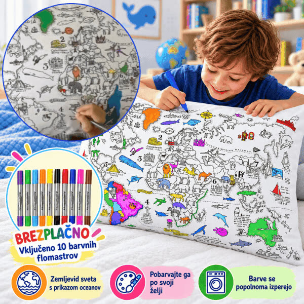 Color Your Pillow – World Map, ColoringPillow - video