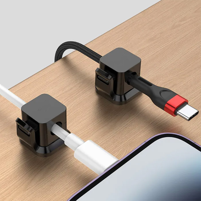 The cable organiser makes sure all your cables are organised, untangled and in their right place!