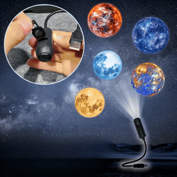 Projector night light, CosmoLight - video