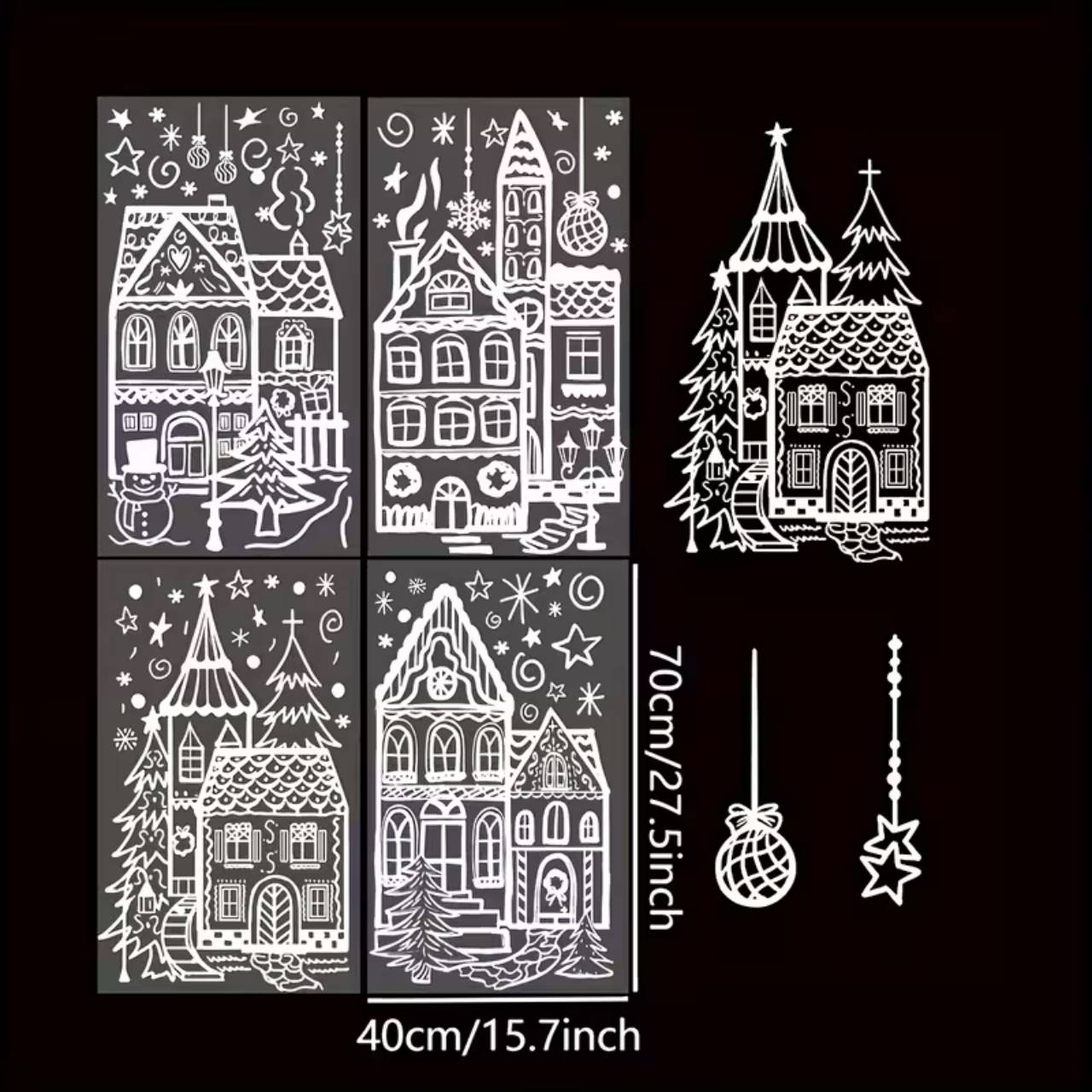 DecalsSnow, window stickers with winter motif (4 pcs.) - Image 1