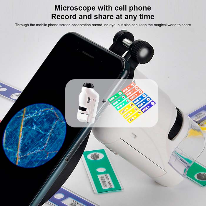 DiscoverBundle, portable children's microscope + 12-piece set of observation plates - Image 4