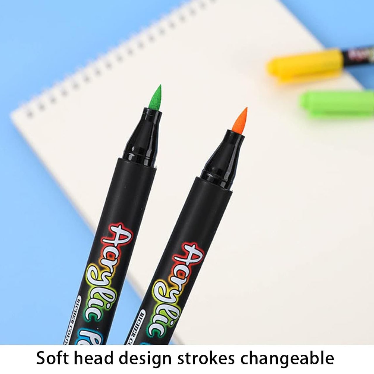 You get 12 acrylic markers, 5 pebbles, 3 wooden eggs and 6 wooden tiles!