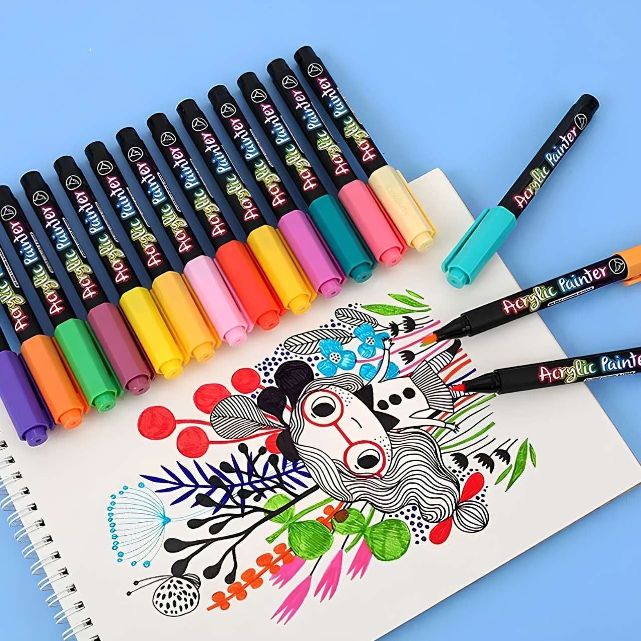 PaintAcrylic, acrylic markers (12 pieces) - Image 10