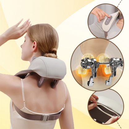 Neck and back massager with heat, ELEMAS - Image 3
