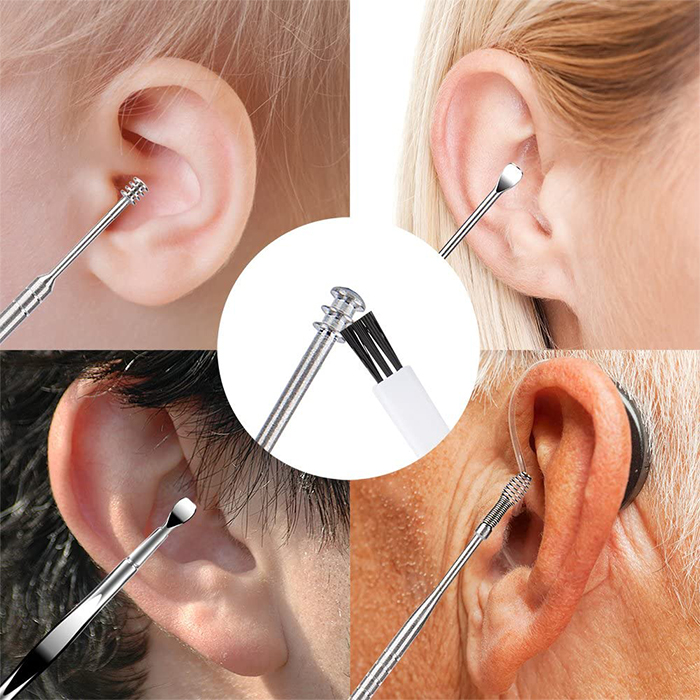 The aids make cleaning safe and easy, unlike cotton buds which are harmful to the ear!