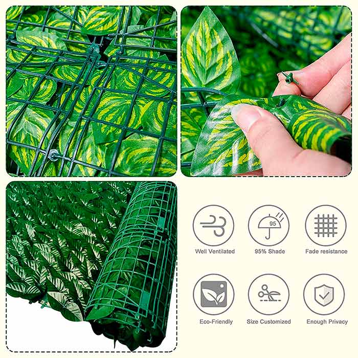 The green panel is a great decoration for both outdoor and indoor areas. And all year round!