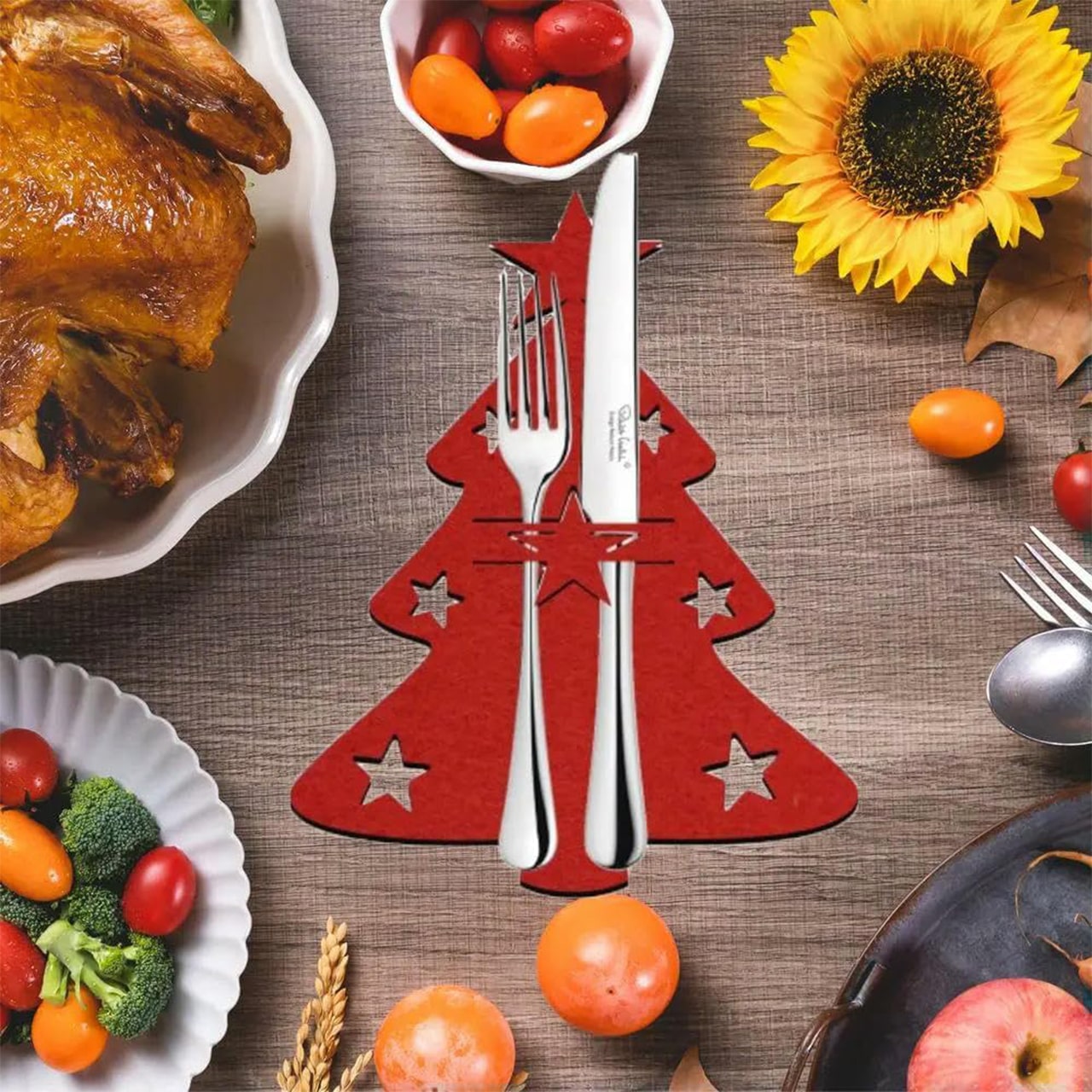 Festives, 12-piece Christmas cutlery set - Image 3