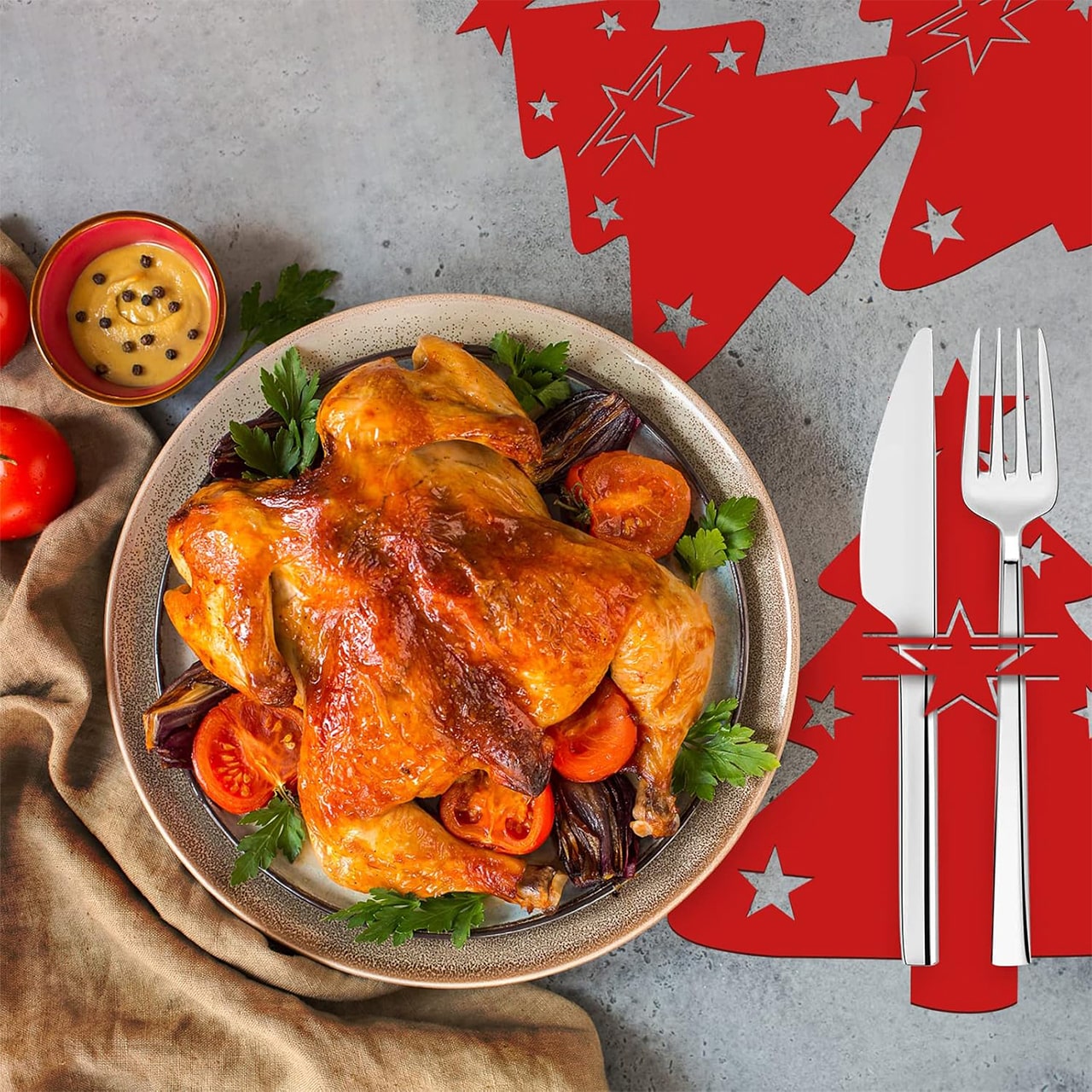 Festives, 12-piece Christmas cutlery set - Image 4