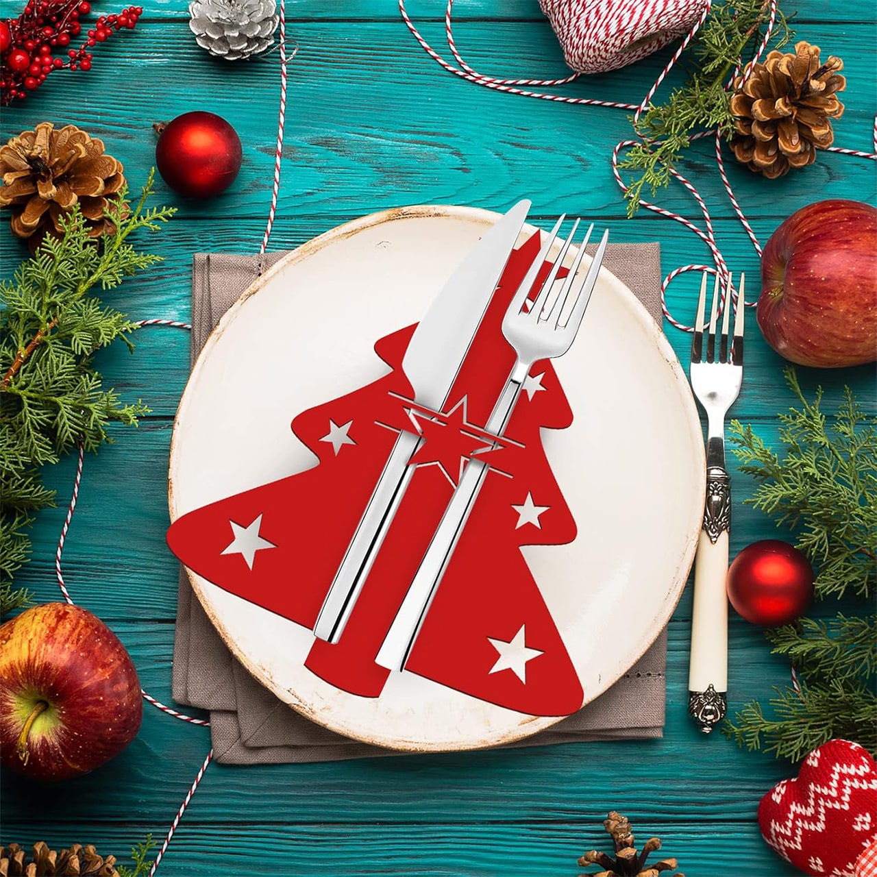 Festives, 12-piece Christmas cutlery set - Image 5