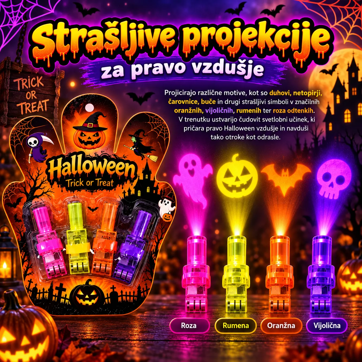 LED Finger Projectors – Halloween, FingerLights - Image 3