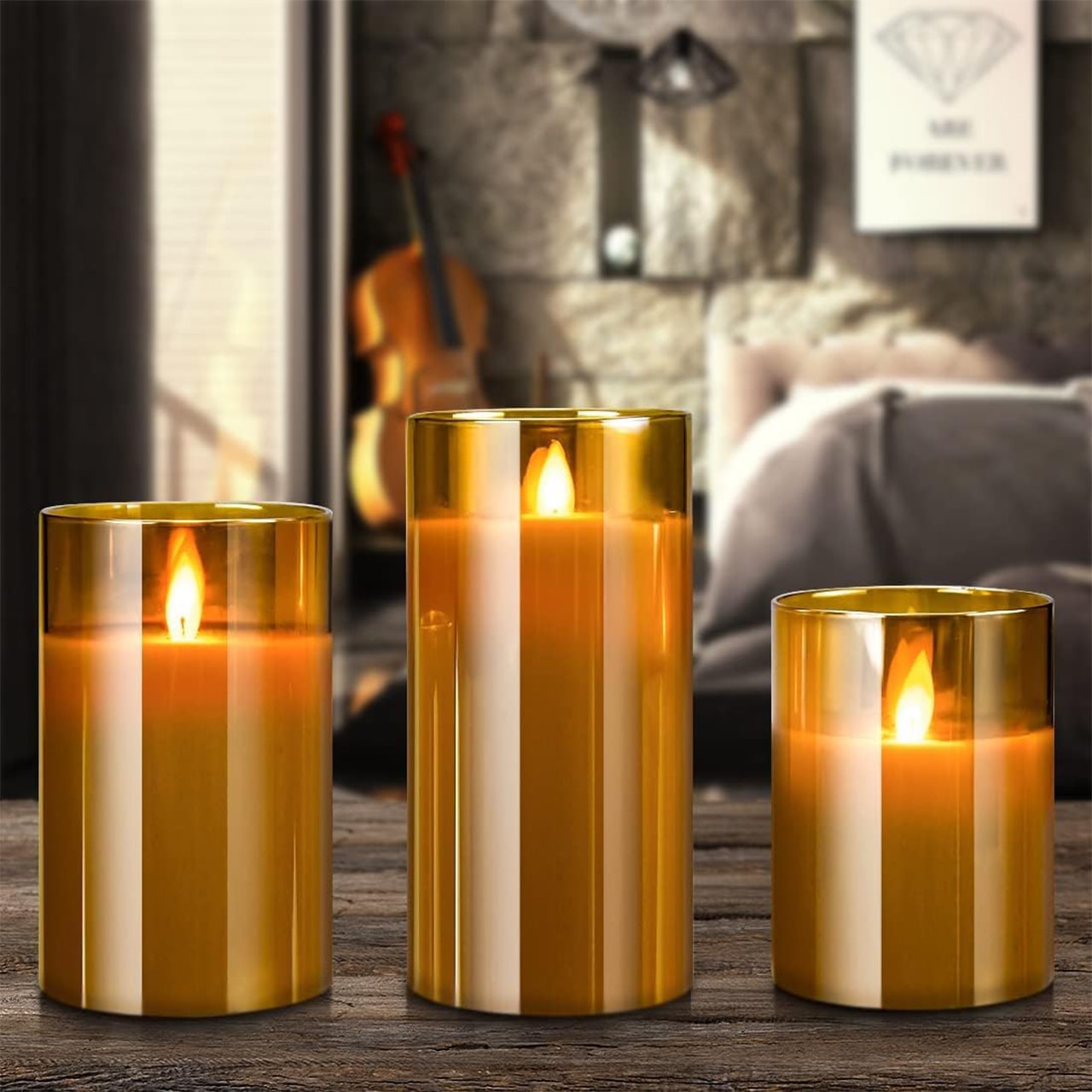 3 candles of different sizes!