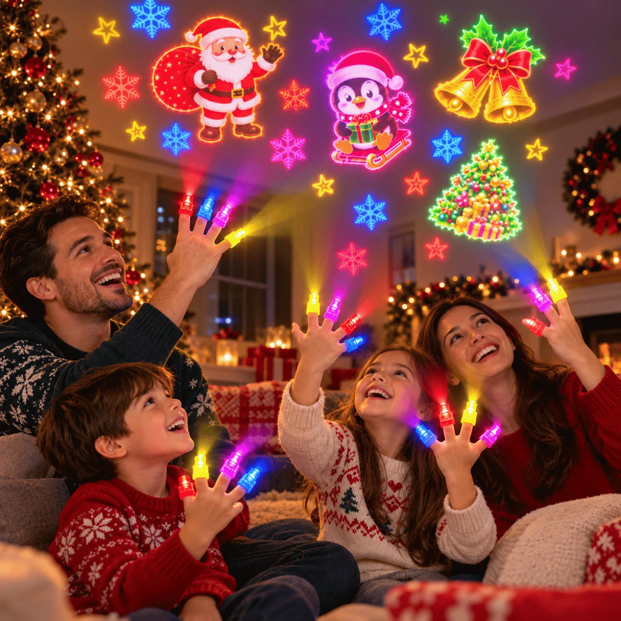 LED Finger Projectors with Christmas Designs, FunLights - Image 4