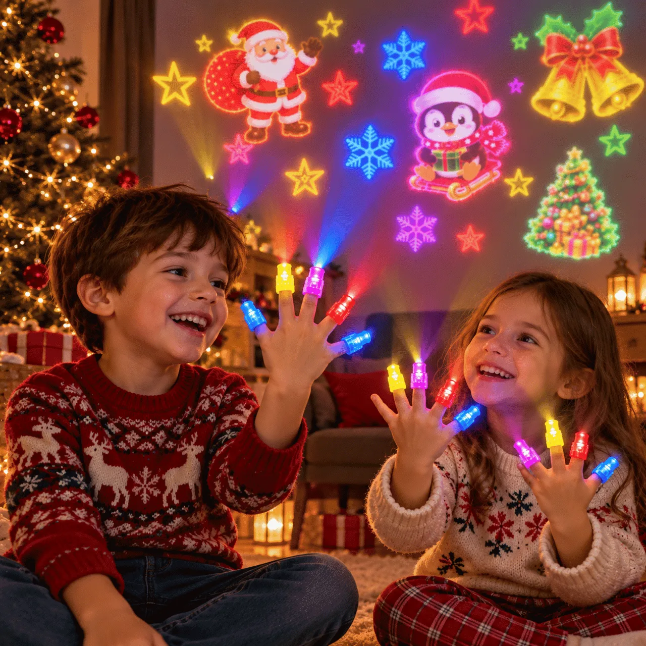 LED Finger Projectors with Christmas Designs, FunLights - Image 5
