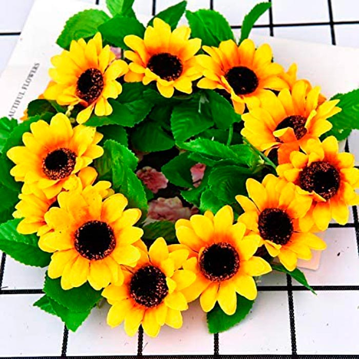 GarlandSunflower, artificial sunflower garland with natural look (2 pieces) - Image 6