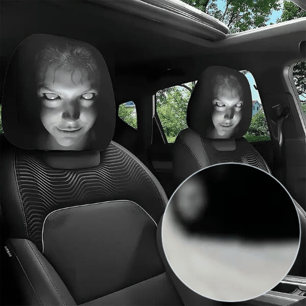 Scary car headrest covers (2 pieces), GhostFace - video