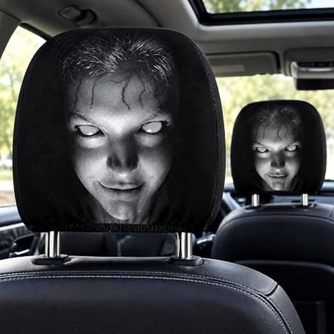 Scary car headrest covers (2 pieces), GhostFace - Image 9