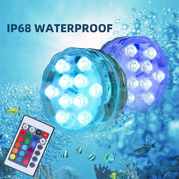 GlowWaterLights, 4 waterproof LED lights with remote control - Image 5
