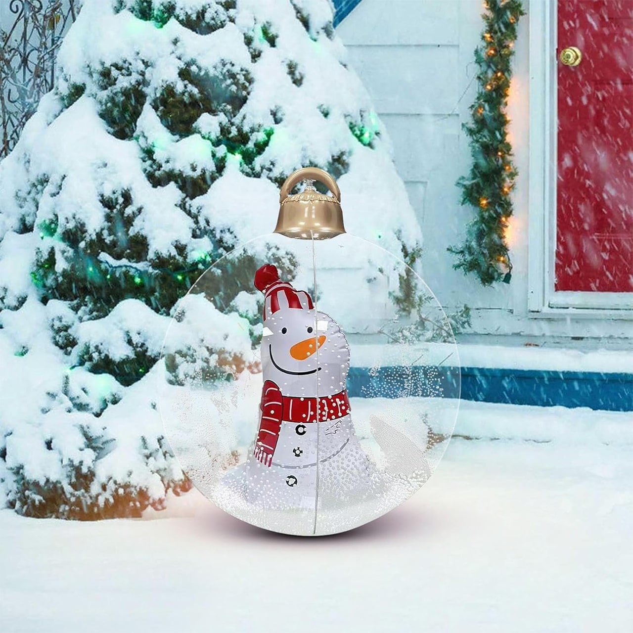 GlowySnowy, Christmas ball with snowman motif and light - Image 2