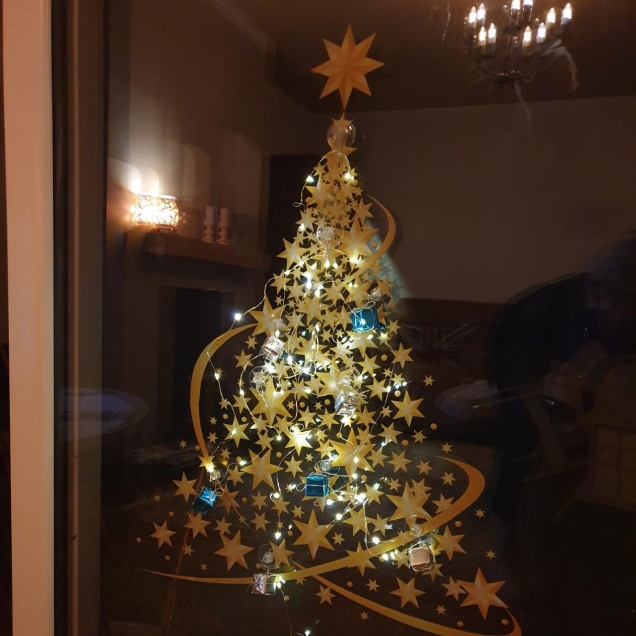 GoldenTree, Christmas window stickers in gold (2 pcs) - Image 4