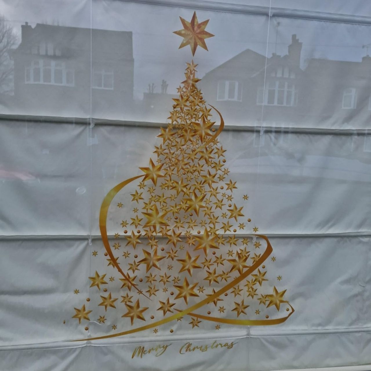 GoldenTree, Christmas window stickers in gold (2 pcs) - Image 5