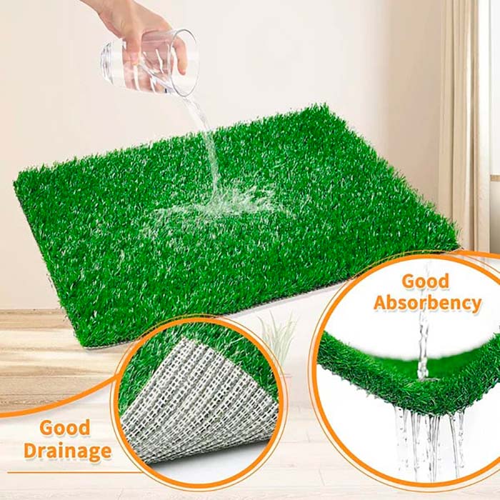 The mat is the ideal choice for dogs - easy pee training!