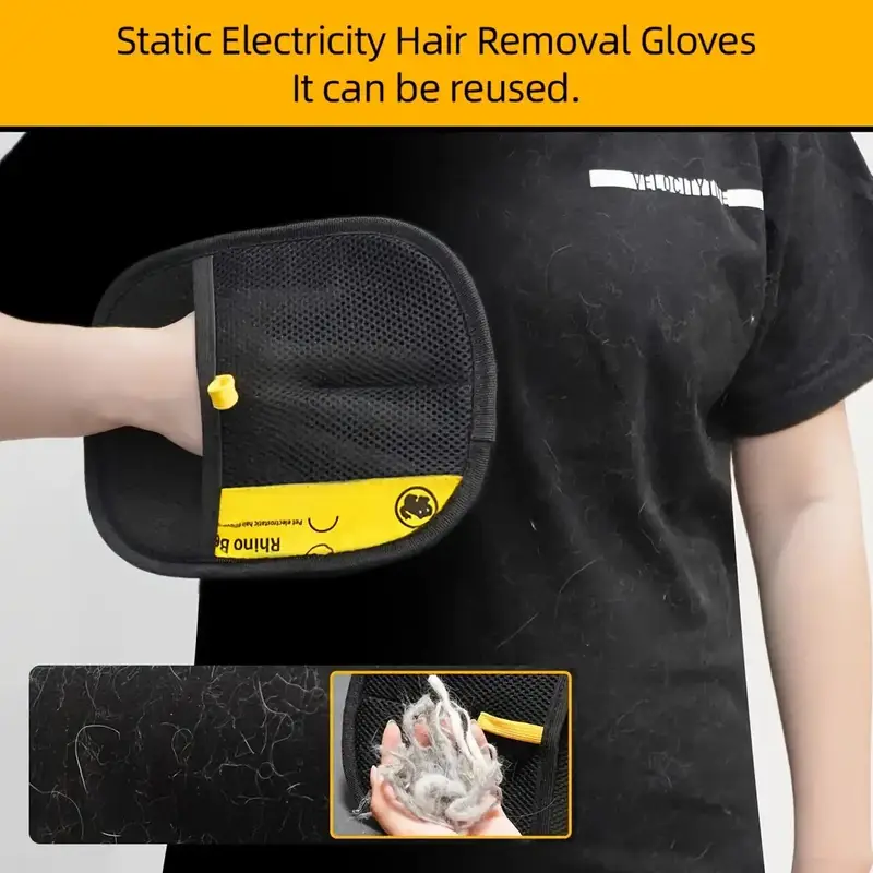 Easily removes hair from sofa, armchair, car seats and clothes