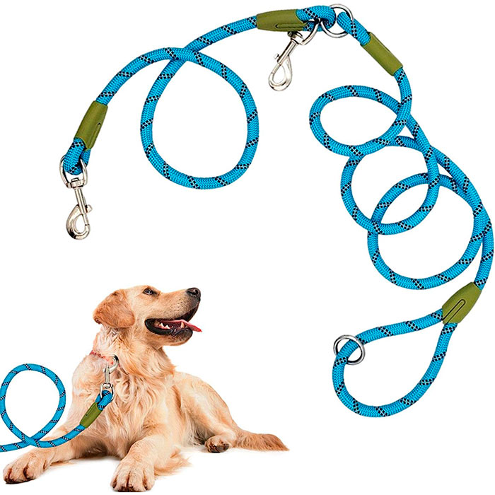 The dog lead is flexible – the shorter part allows full control in busier and more crowded areas, while the longer part gives the dog more freedom!