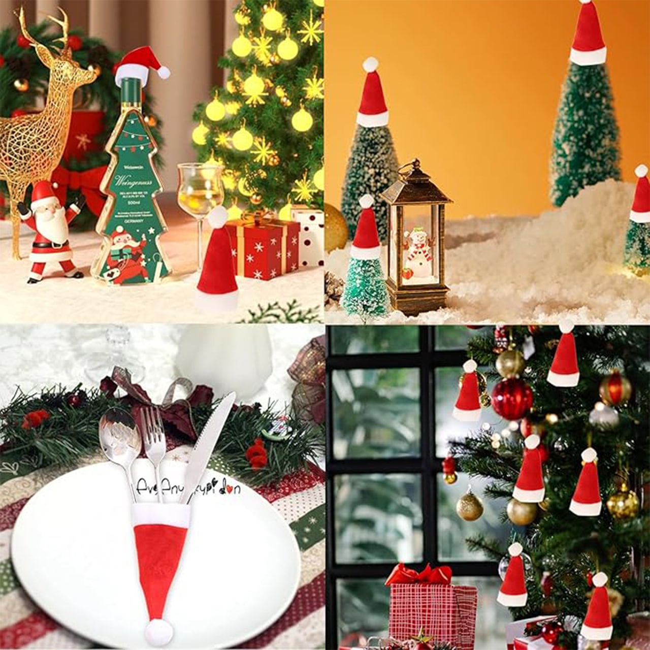 HatBundle, Santa hat place mat (20 pieces) and festive chair cover (4 pieces) - Image 1